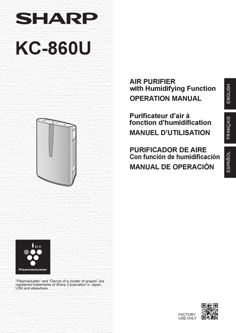 Sharp Plasmacluster KC-860U Operation manual
