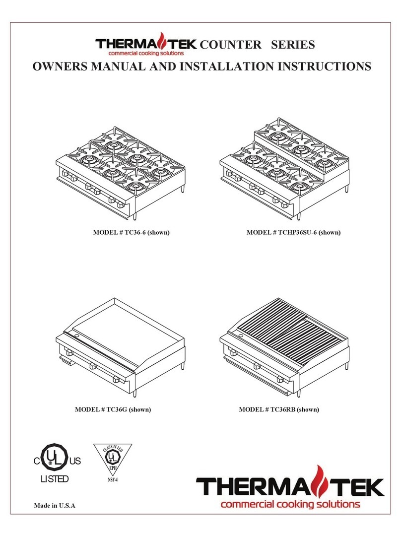Therma-tek COUNTER Series Operating instructions