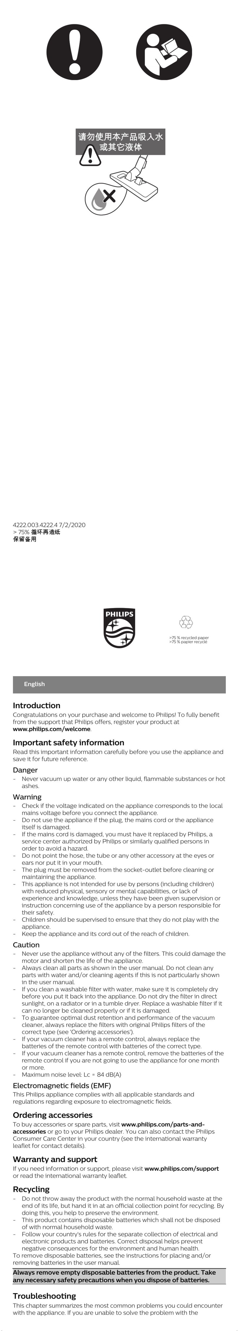 Philips FC5833/61 User manual