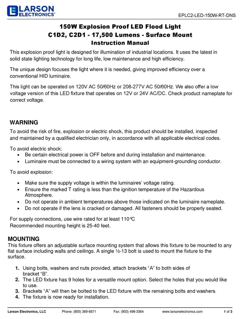 Larson Electronics EPLC2-LED-150W-RT-DNS User manual