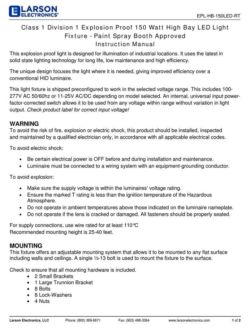 Larson Electronics EPL-HB-150LED-RT instruction manual Larson Electronics EPL-HB-150LED-RT instruction manual