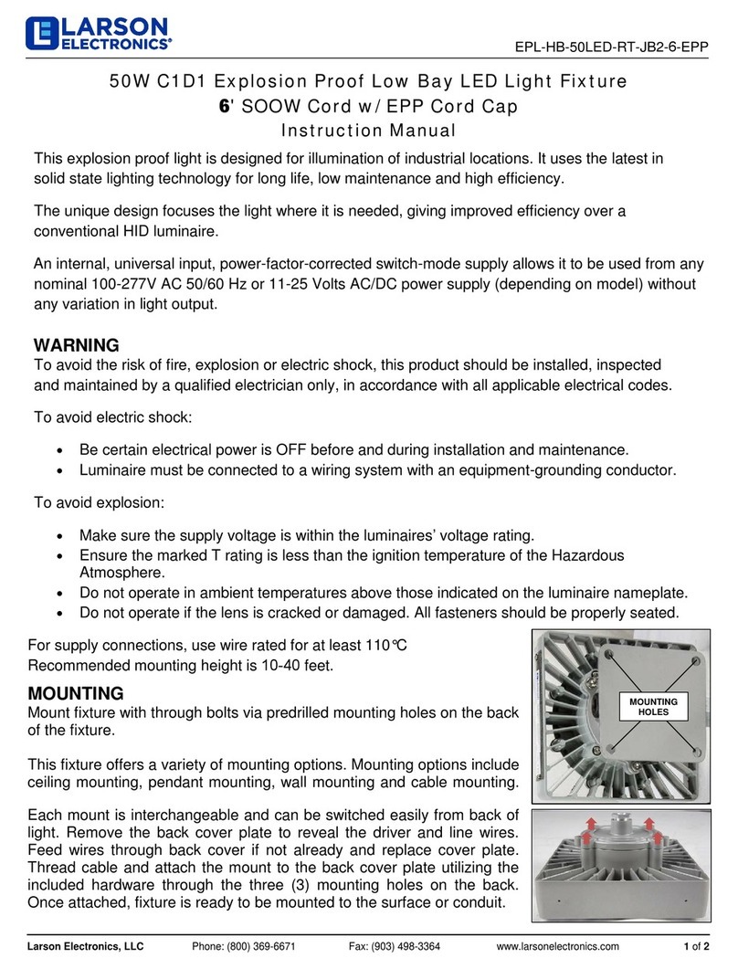 Larson Electronics EPL-HB-50LED-RT-JB2-6-EPP User manual