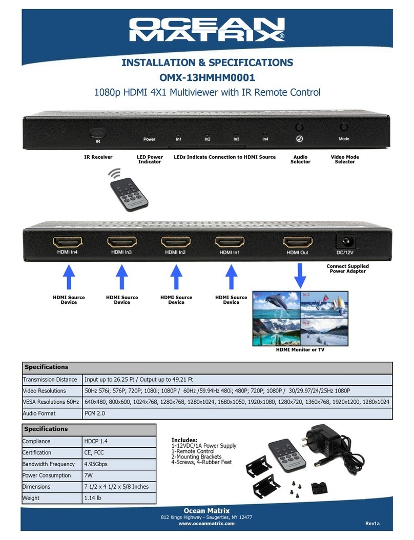 Ocean Matrix OMX-13HMHM0001 User manual