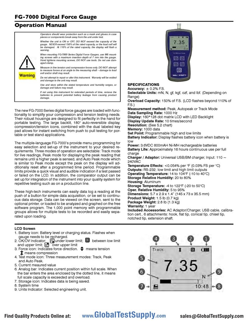 Nidec-Shimpo FG-7000 Operation manual
