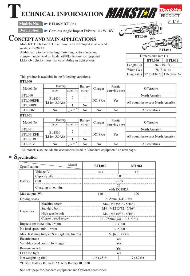 Makita MAKSTAR BTL060RF Manual