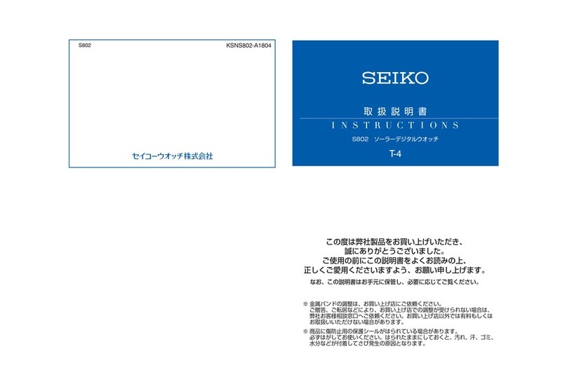 Seiko S802 instructions