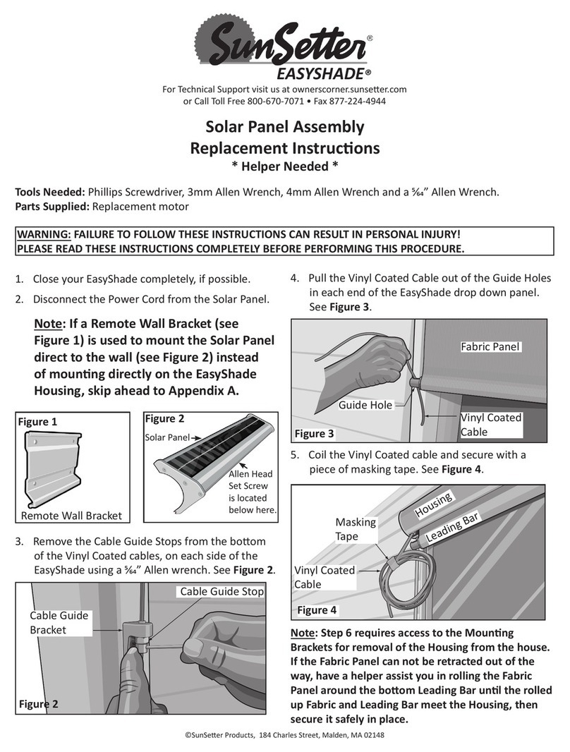 SunSetter EASYSHADE Assembly instructions