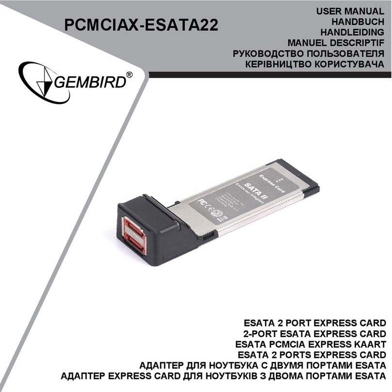 Gembird PCMCIAX-ESATA22 user manual