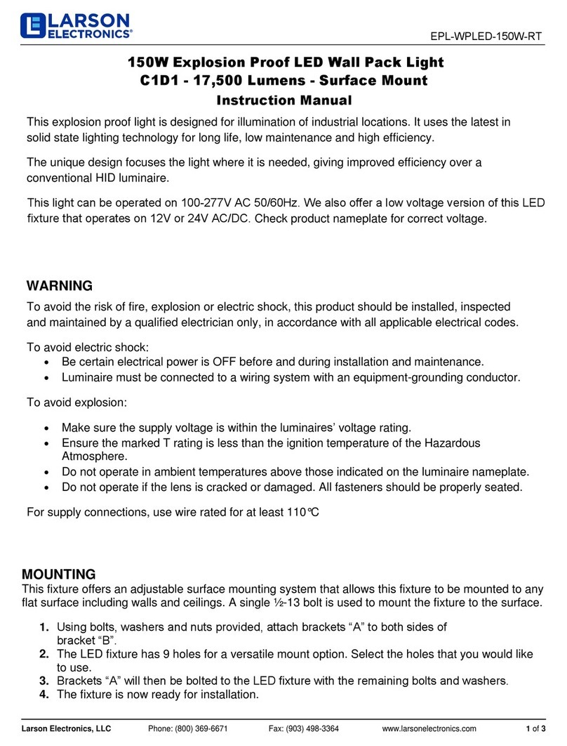 Larson Electronics EPL-WPLED-150W-RT instruction manual