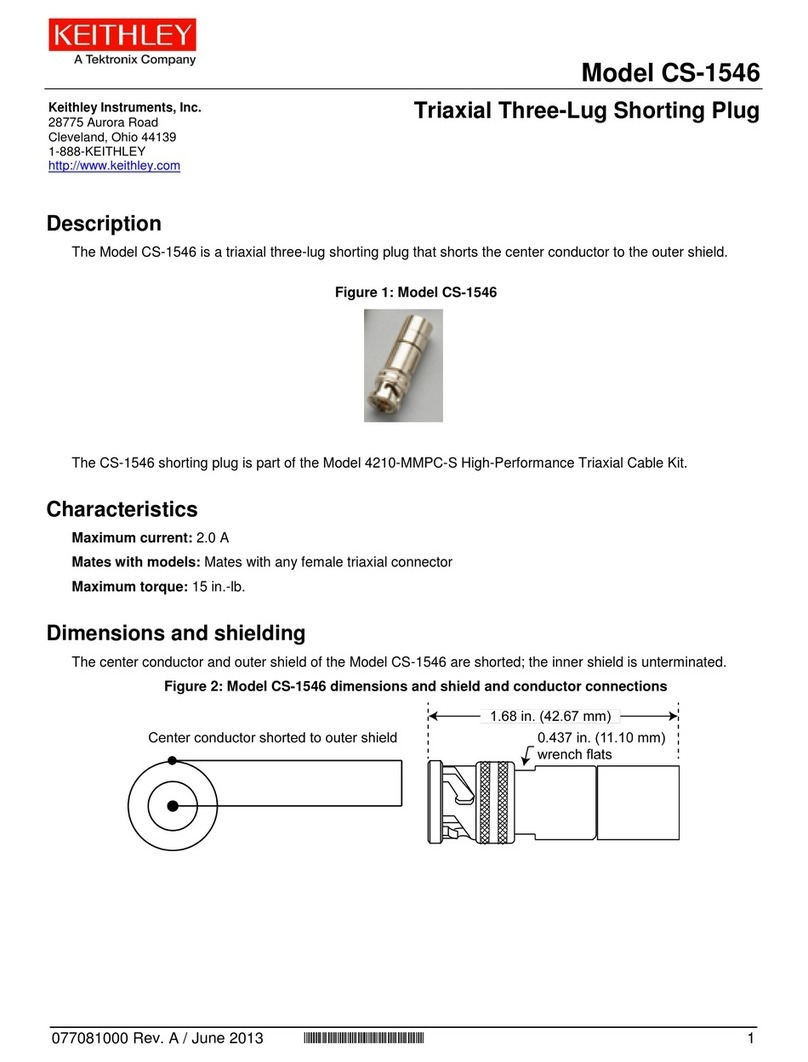 Tektronix Keithley CS-1546 User manual