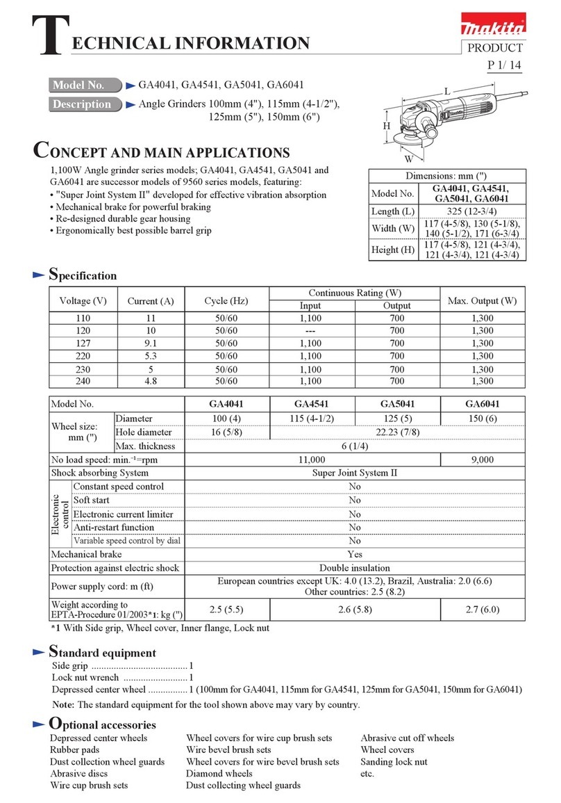 Makita GA4041 Manual