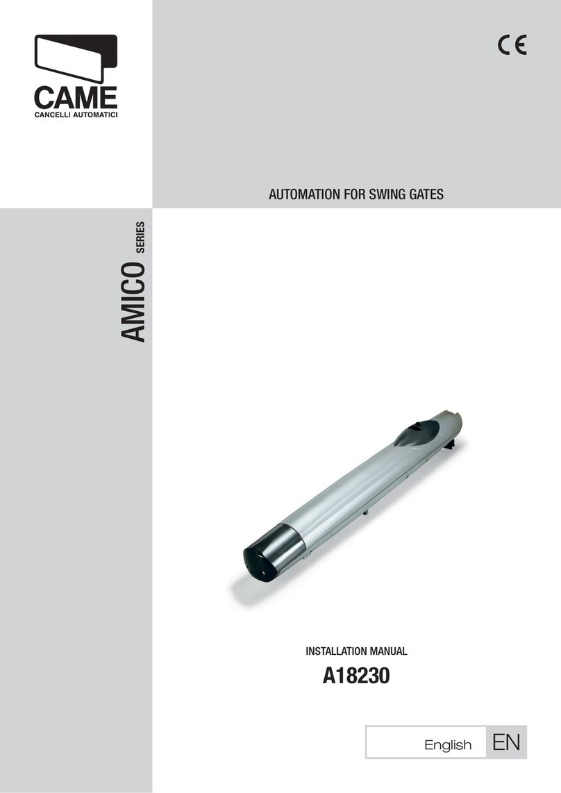 CAME AMICO Series User manual