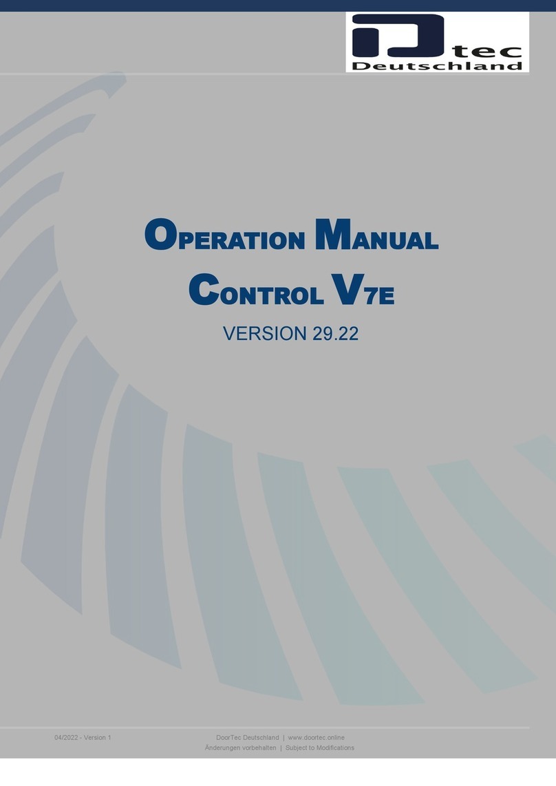 dtec CONTROL V7E Operation manual
