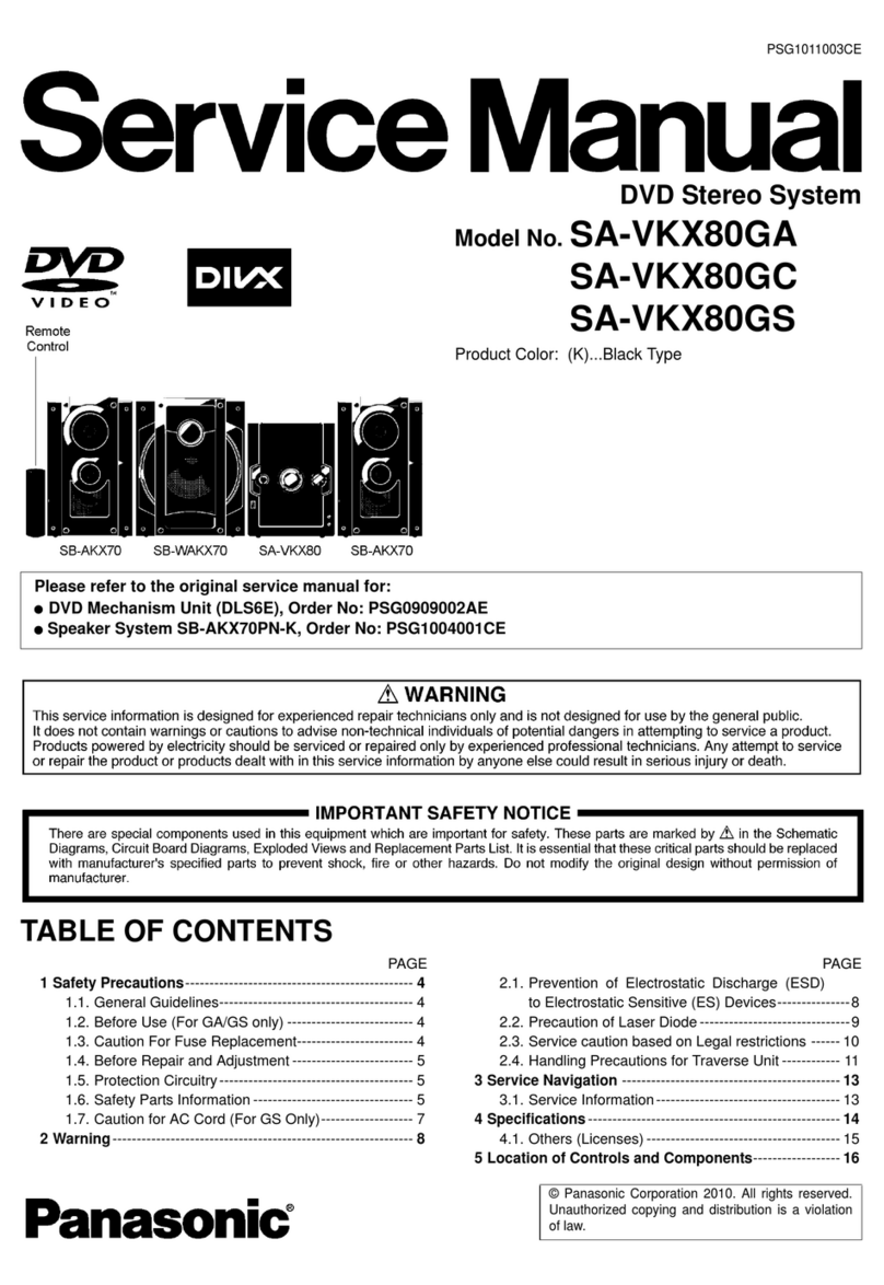 Panasonic SA-VKX80GA Service manual