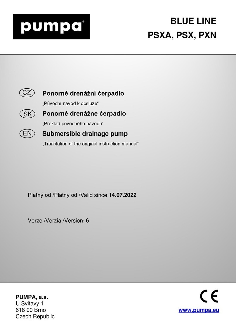 pumpa BLUE LINE PSXA Quick start guide