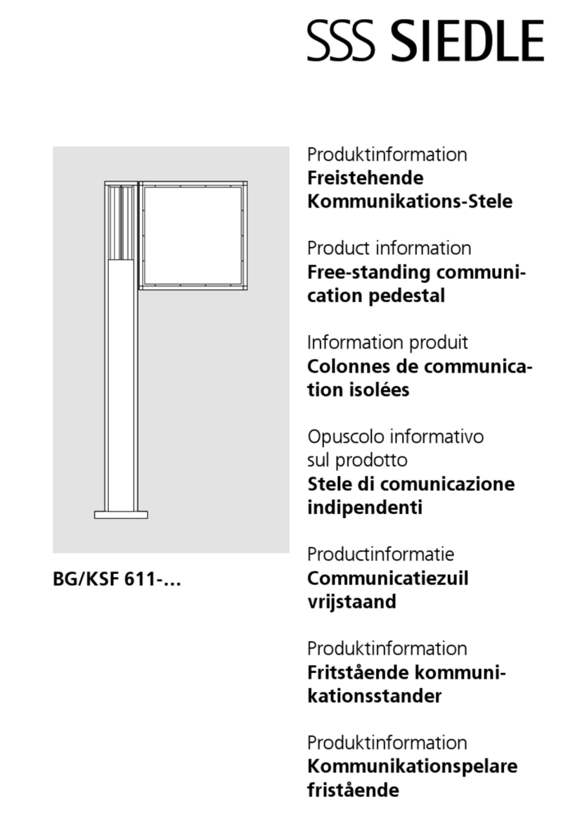 SSS Siedle BG/KSF 611 Series User manual