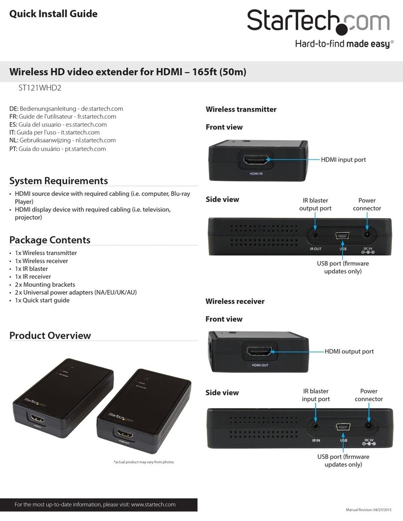 StarTech.com ST121WHD2 User manual