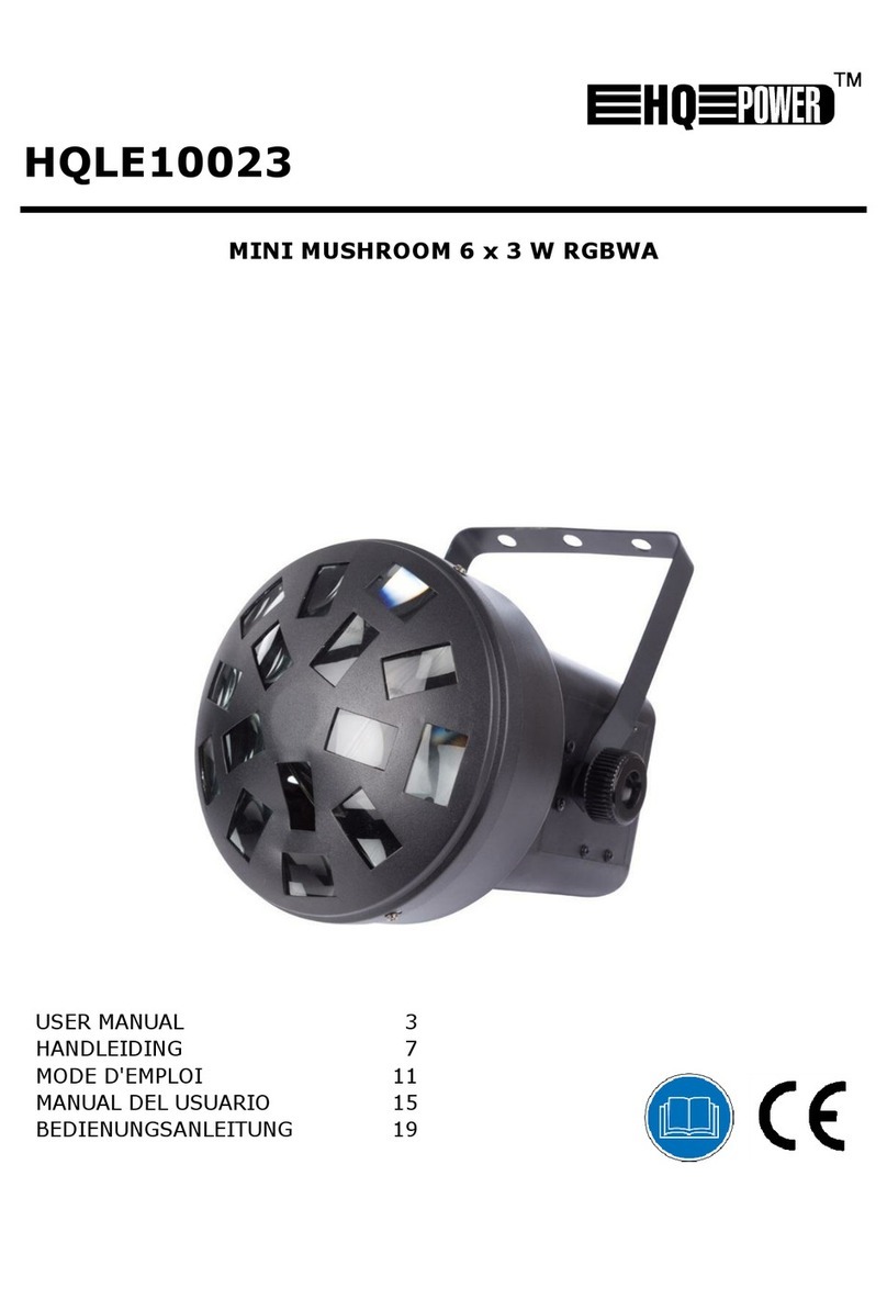 Velleman HQ Power Mini Mushroom 6 X 3 RGBWA User manual