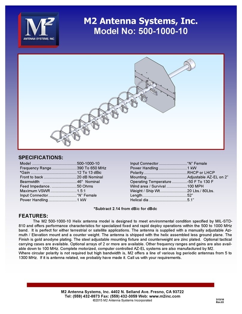 M2 Antenna Systems 500-1000-10 Assembly manual