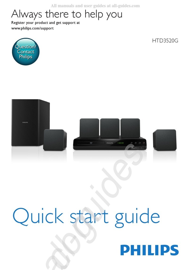 Philips HTD3520G quick start guide