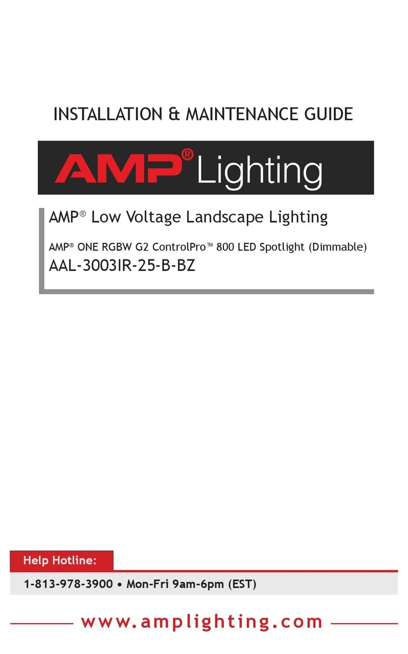 AMP Lighting ONE RGBW G2 ControlPro 800 Installation & maintenance guide AMP Lighting ONE RGBW G2 ControlPro 800 Installation & maintenance guide