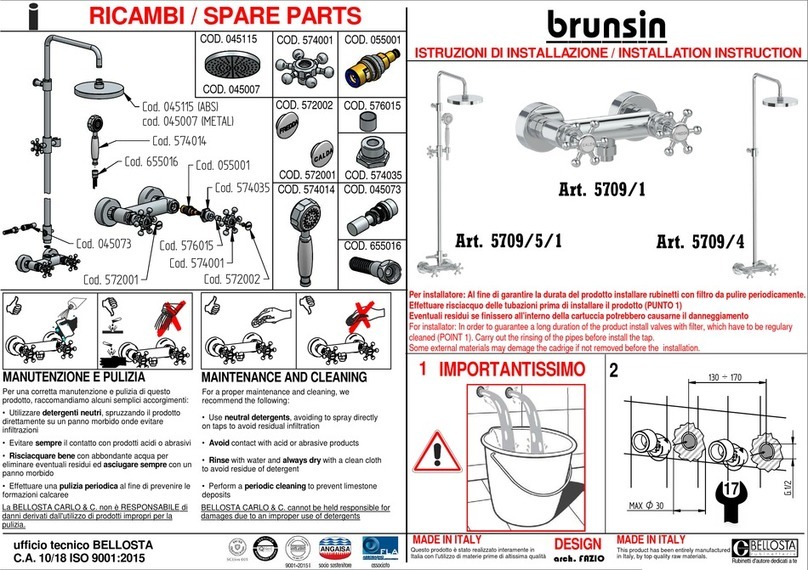 BELLOSTA BRUSIN 5709/1 installation instructions