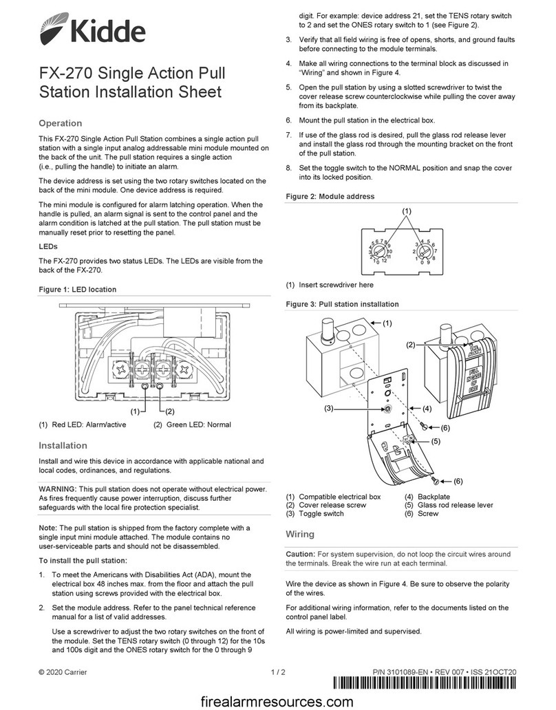 Kidde FX-270 Installation sheet