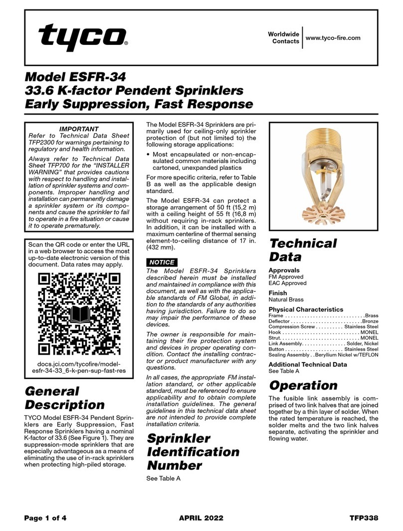 Tyco ESFR-34 User manual