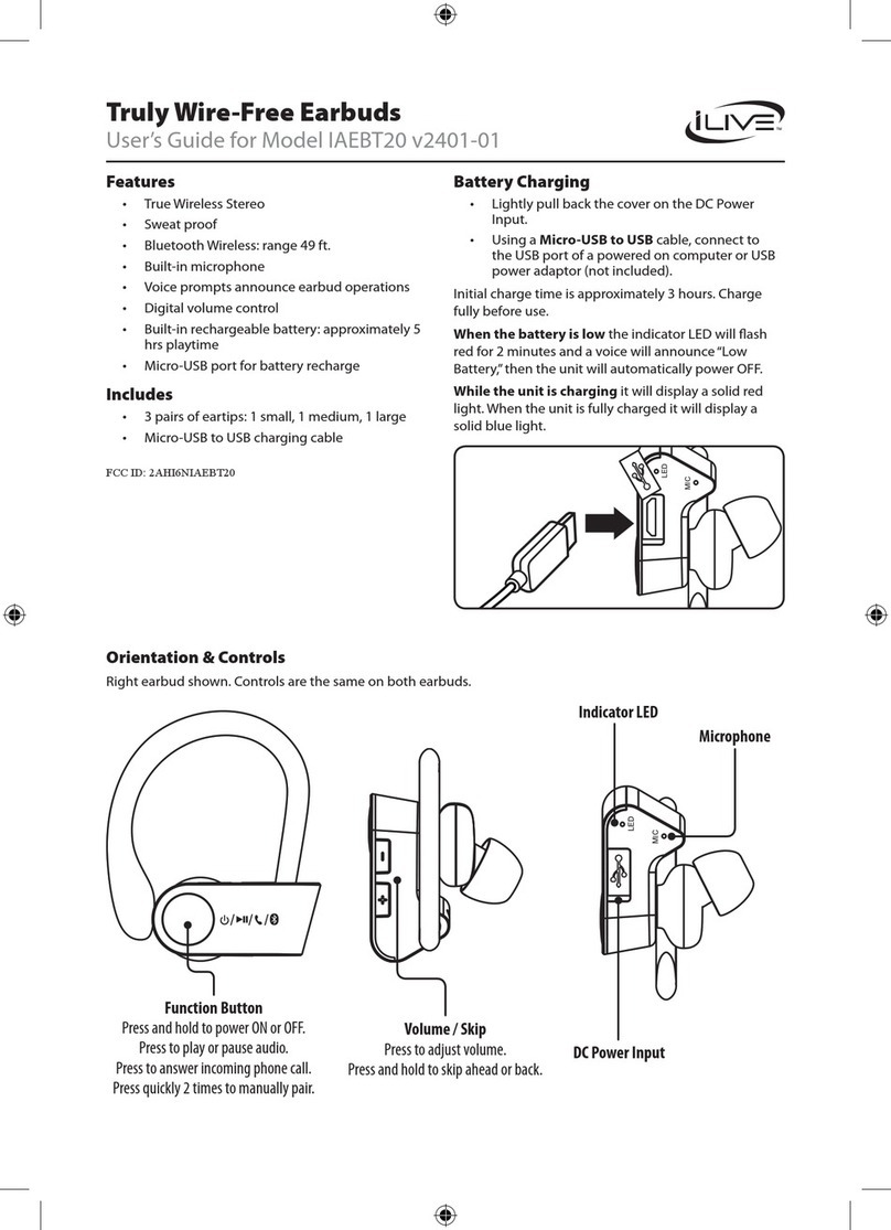 iLive IAEBT20 User manual iLive IAEBT20 User manual