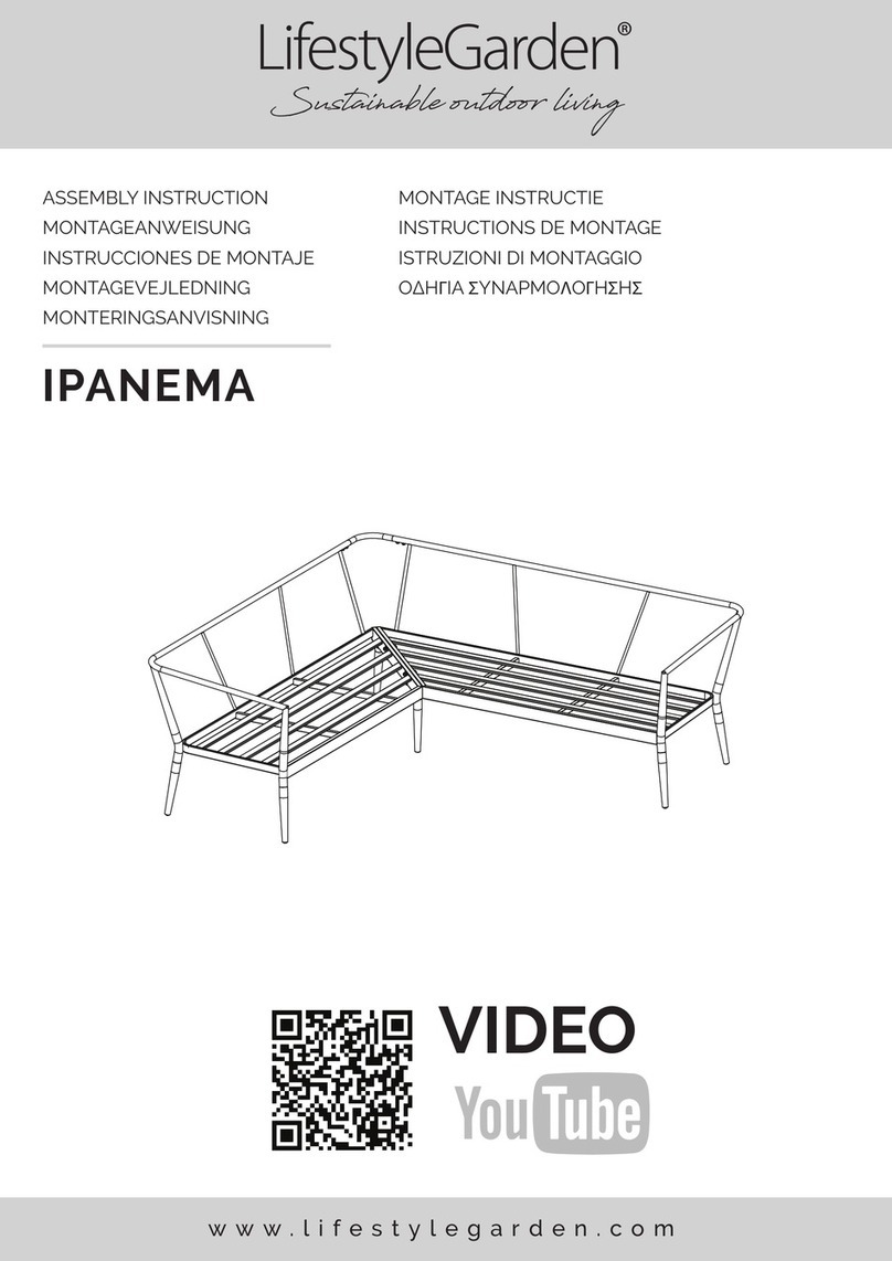 LifestyleGarden IPANEMA Assembly instruction