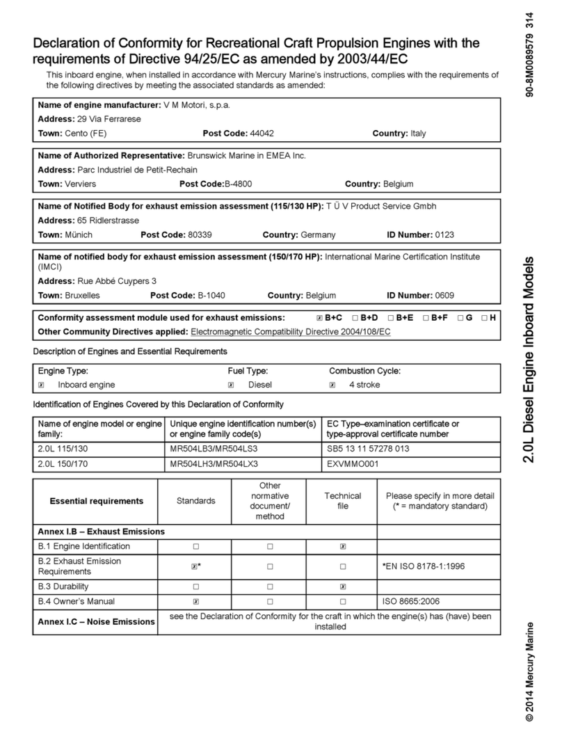 Mercury MR504LB3 User manual
