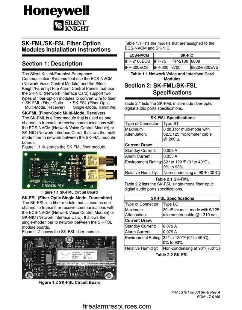 Honeywell SILENT KNIGHT SK-FML installation instructions