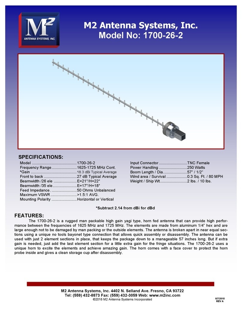 M2 Antenna Systems 1700-26-2 User manual