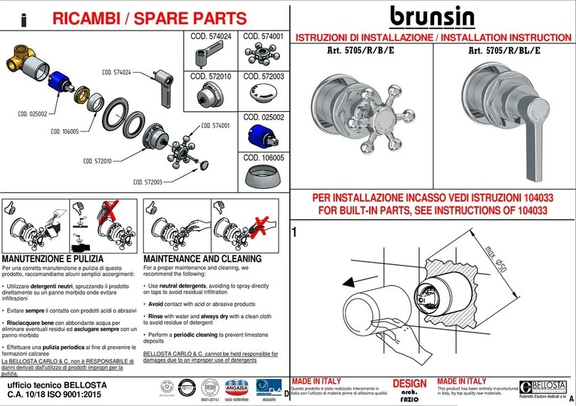 BELLOSTA brunsin 5705/R/B/E installation instructions