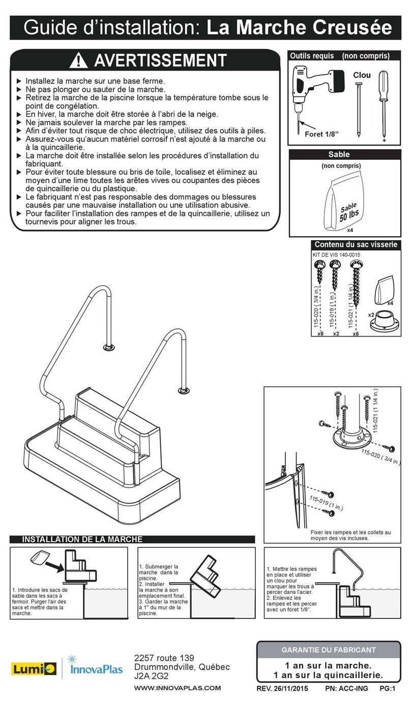 INNOVAPLAS Inground step MC30013 User manual INNOVAPLAS Inground step MC30013 User manual