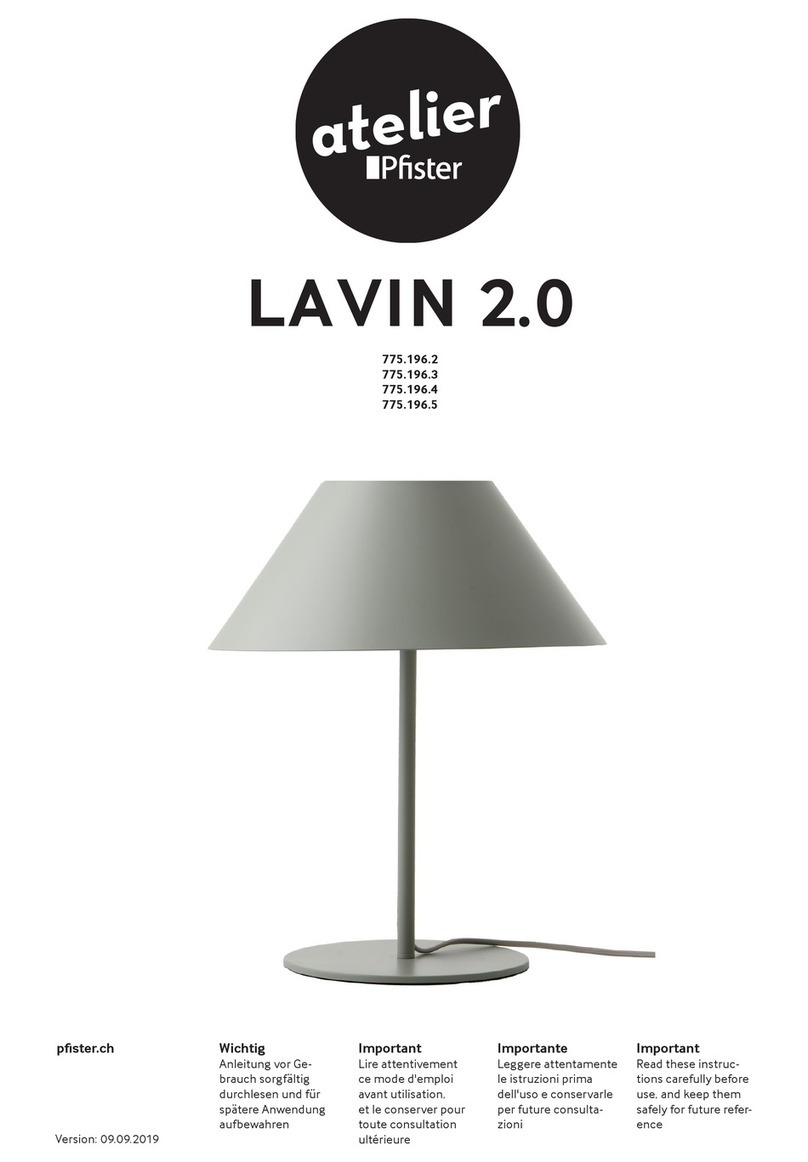 Pfister Atelier LAVIN 2.0 manual