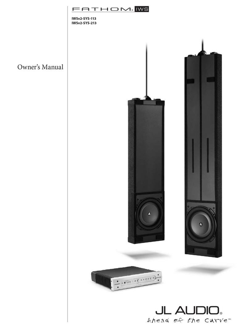 JL Audio Fathom IWSv2-SYS-113 User manual