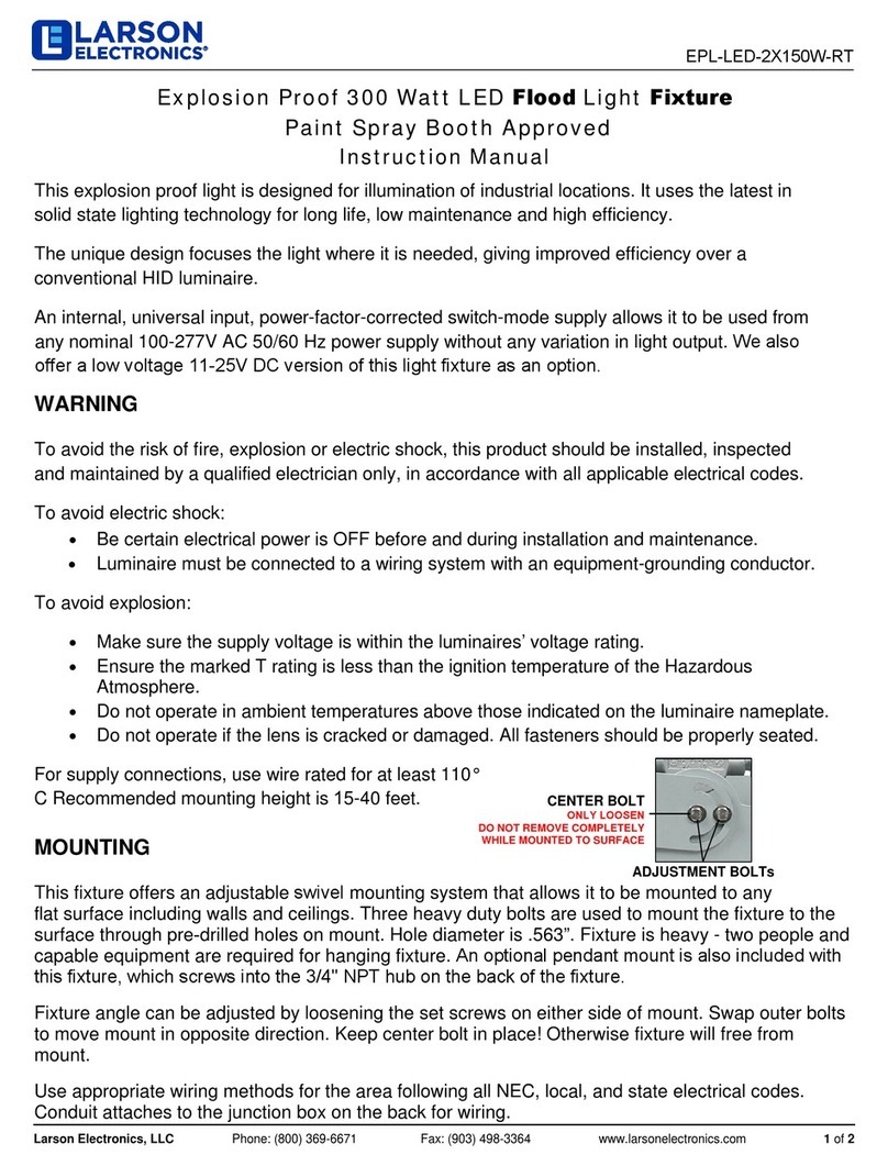 Larson Electronics EPL-LED-2X150W-RT instruction manual Larson Electronics EPL-LED-2X150W-RT instruction manual
