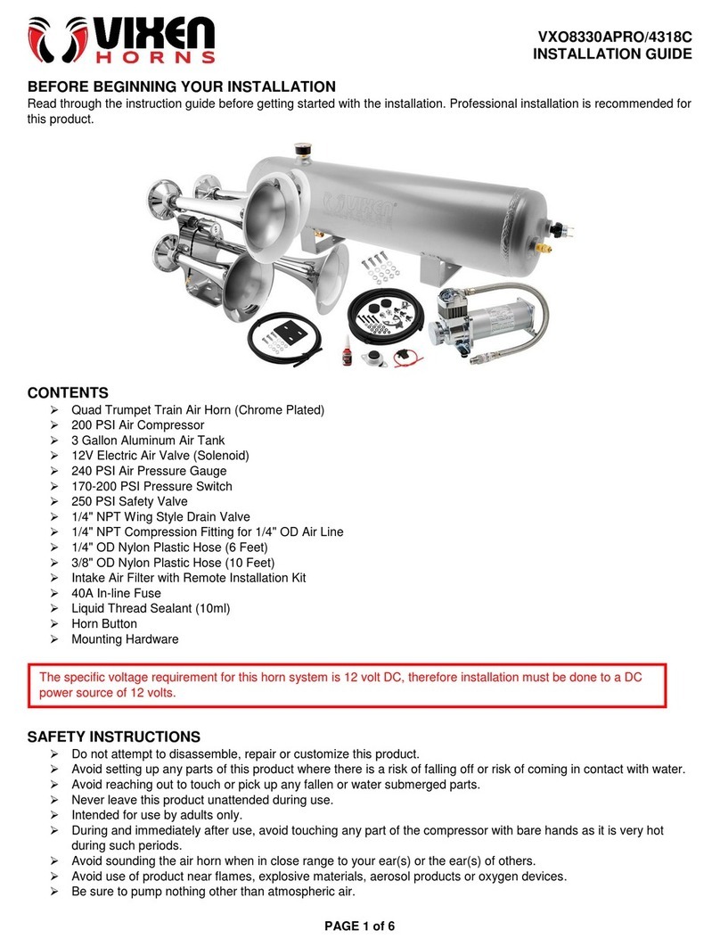 Vixen Horns VXO8330O/4318C installation guide