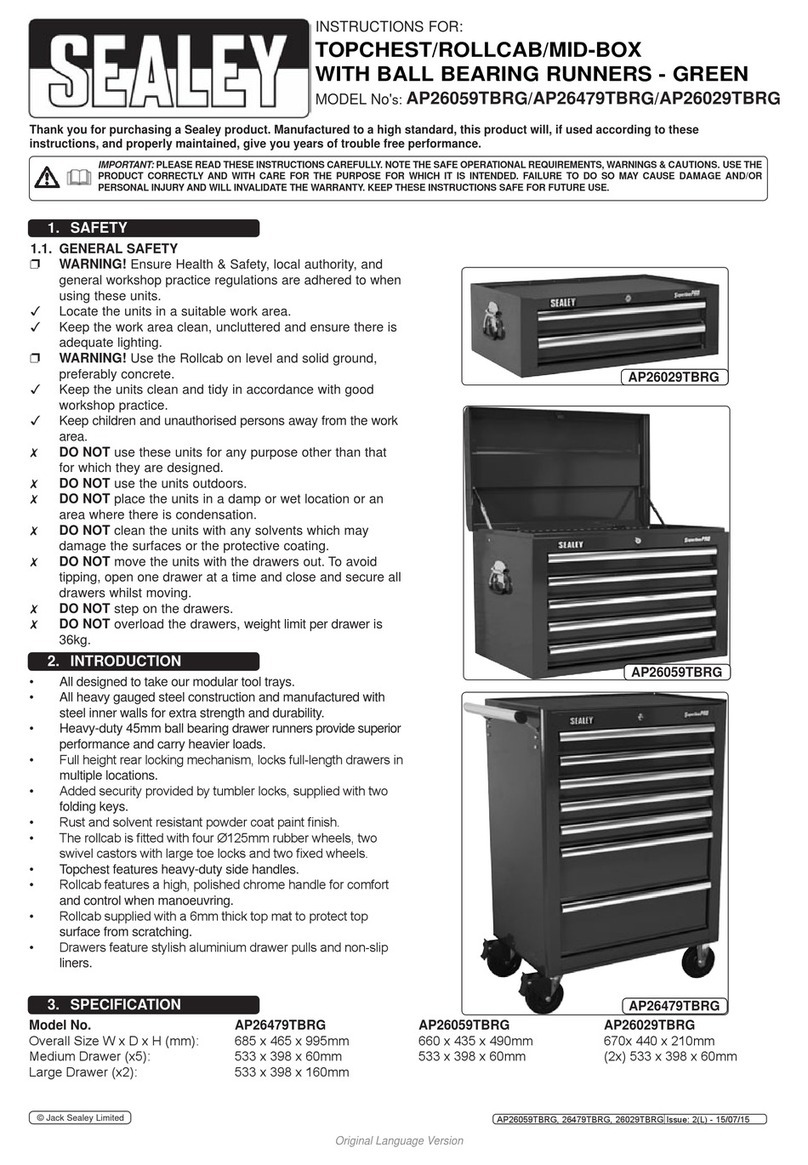Sealey AP26479TBRG User manual