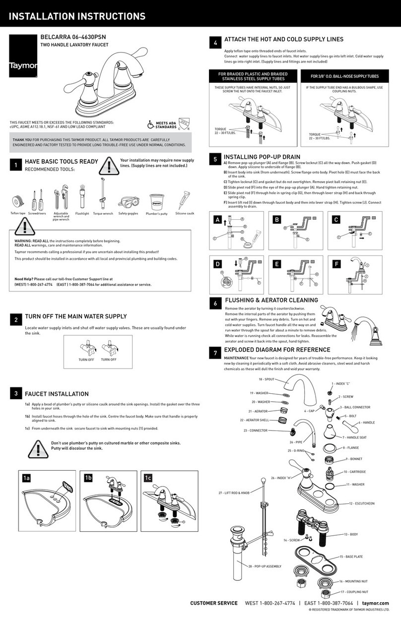 Taymor BELCARRA 06-4630PSN User manual