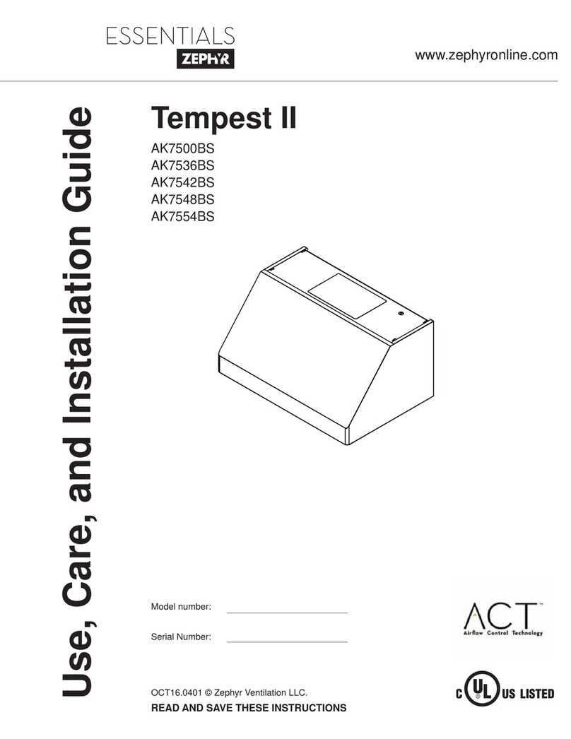 Zephyr Essentials ACT Tempest II AK7500BS Installation guide Zephyr Essentials ACT Tempest II AK7500BS Installation guide