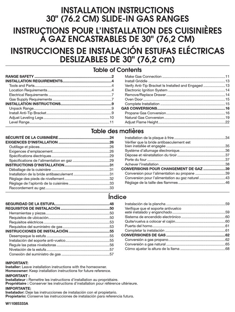 Whirlpool WEGA25H0HZ installation instructions