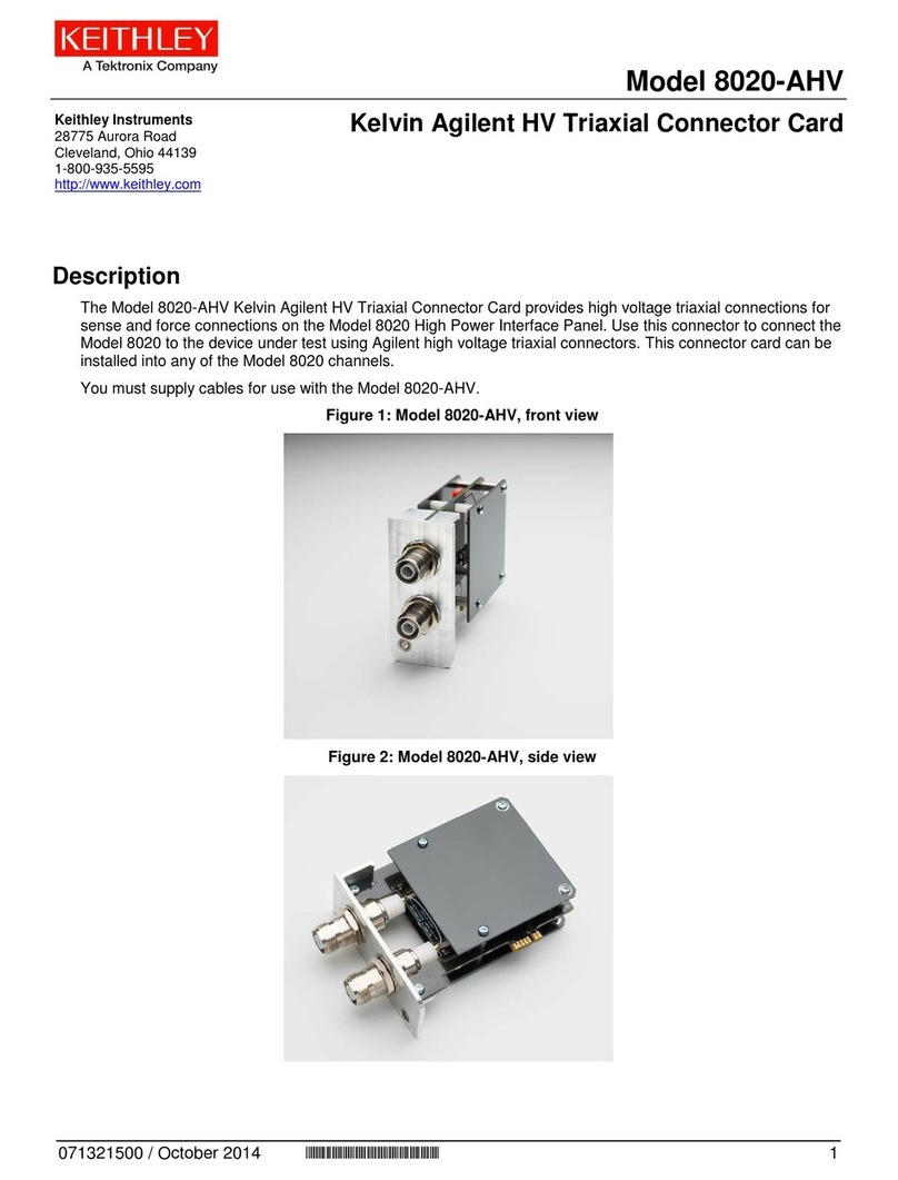 Tektronix Keithley 8020-AHV User manual