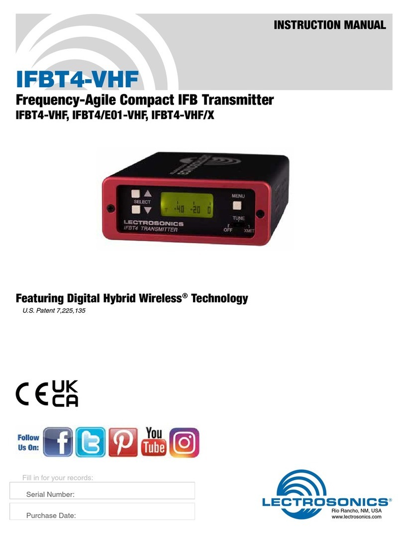 Lectrosonics IFBT4-VHF/X instruction manual