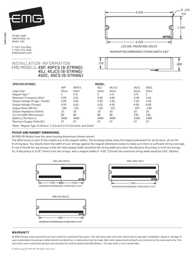 EMG 45P Installation information