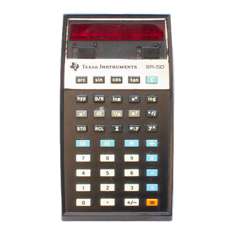 Texas Instruments SR-50 User manual