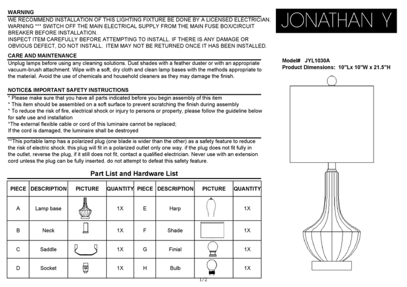 JONATHAN Y JYL1030A User manual JONATHAN Y JYL1030A User manual