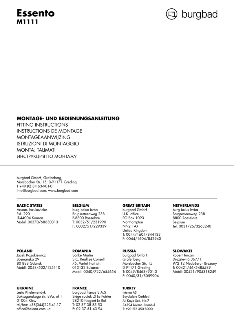 burgbad M1111 User manual