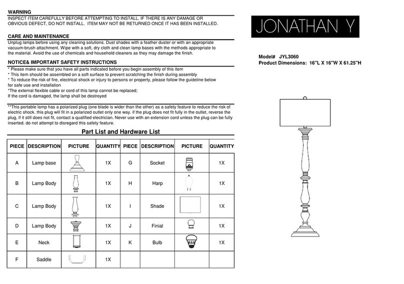 JONATHAN Y JYL3060 User manual JONATHAN Y JYL3060 User manual